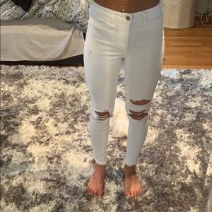 Hollister white jeans